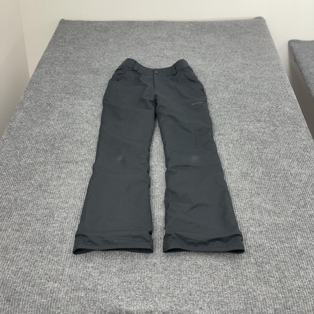 Volcom Snow Pants Youth L Black Polyester 10k Waterproof Modern Relaxed Style